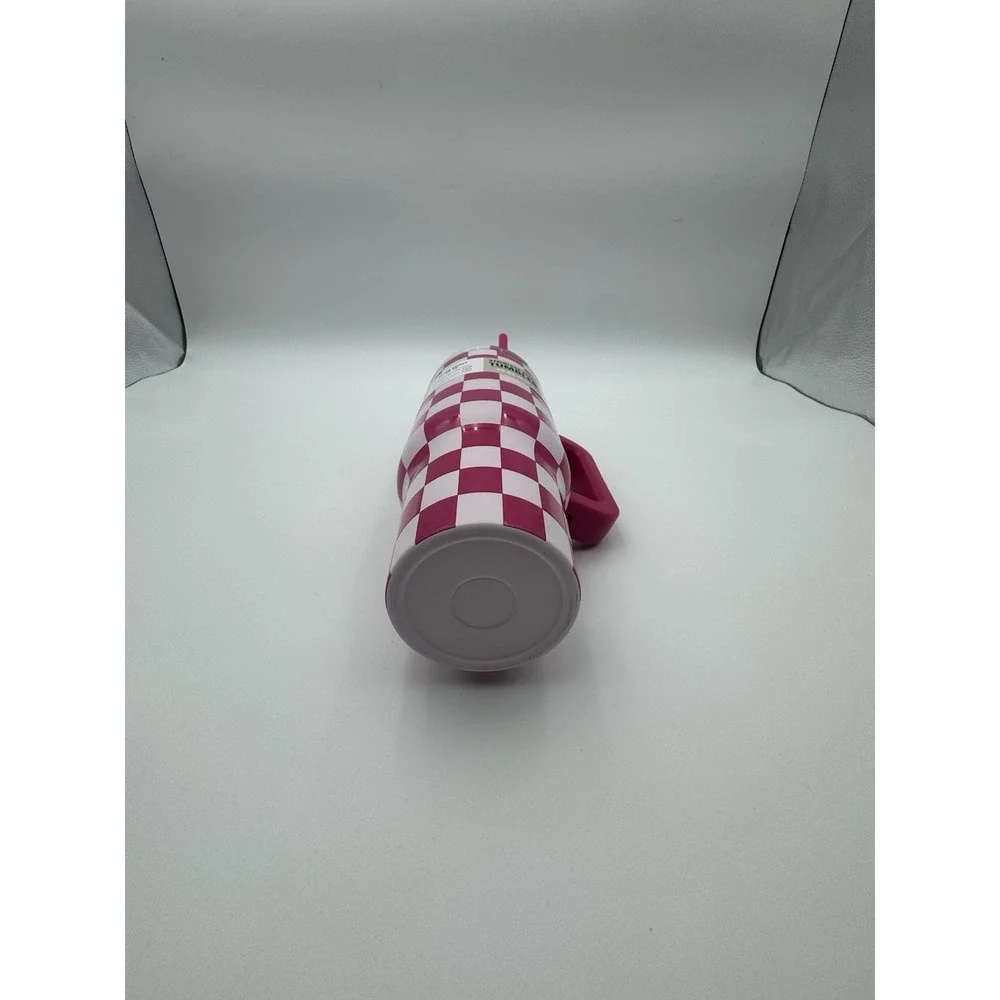 Stainless Steel 40oz Quencher H2.0 FlowState Tumbler Fuchsia Checker Pink NEW